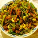 Image for Roasted Tempeh with Cashews and Summer Squash Medley