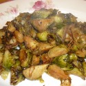 Image for Recipe: Pan-Seared Brussel Sprouts with Pomegranate Molasses