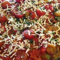 Image for Recipe: Vegan, Gluten-Free Eggplant Rollatini with Cashew Pesto Cream and Plum Tomatoes in White Wine