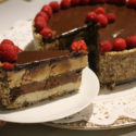 Image for Raw Triple-Layer Banana, Chocolate, and Peanut Butter Mousse Cake with Ganache