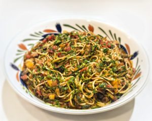 Zucchini Noodle Puttanesca with Fire Roasted Tomatoes, Capers, and ...