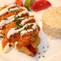 Image for Stuffed Chile Rellenos, with Cashew Lime Crema, GF