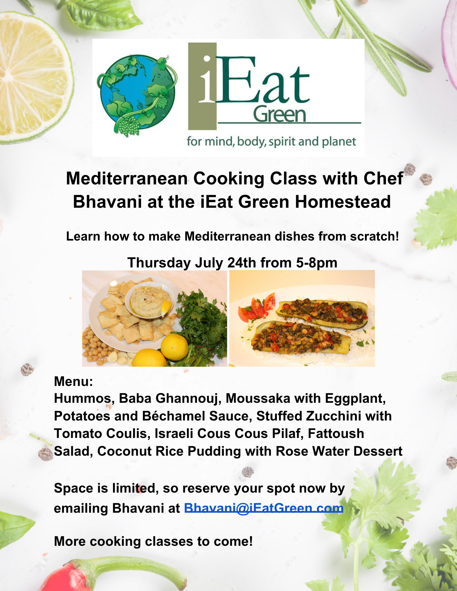 Mediterranean Cooking Class